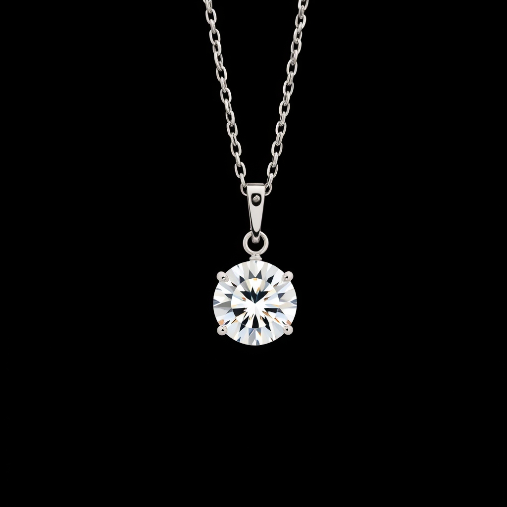 Moissanite pendant necklace