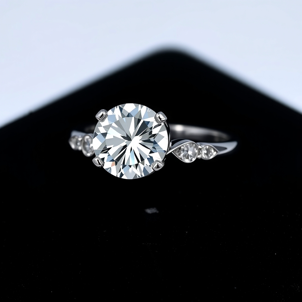 Moissanite solitaire ring
