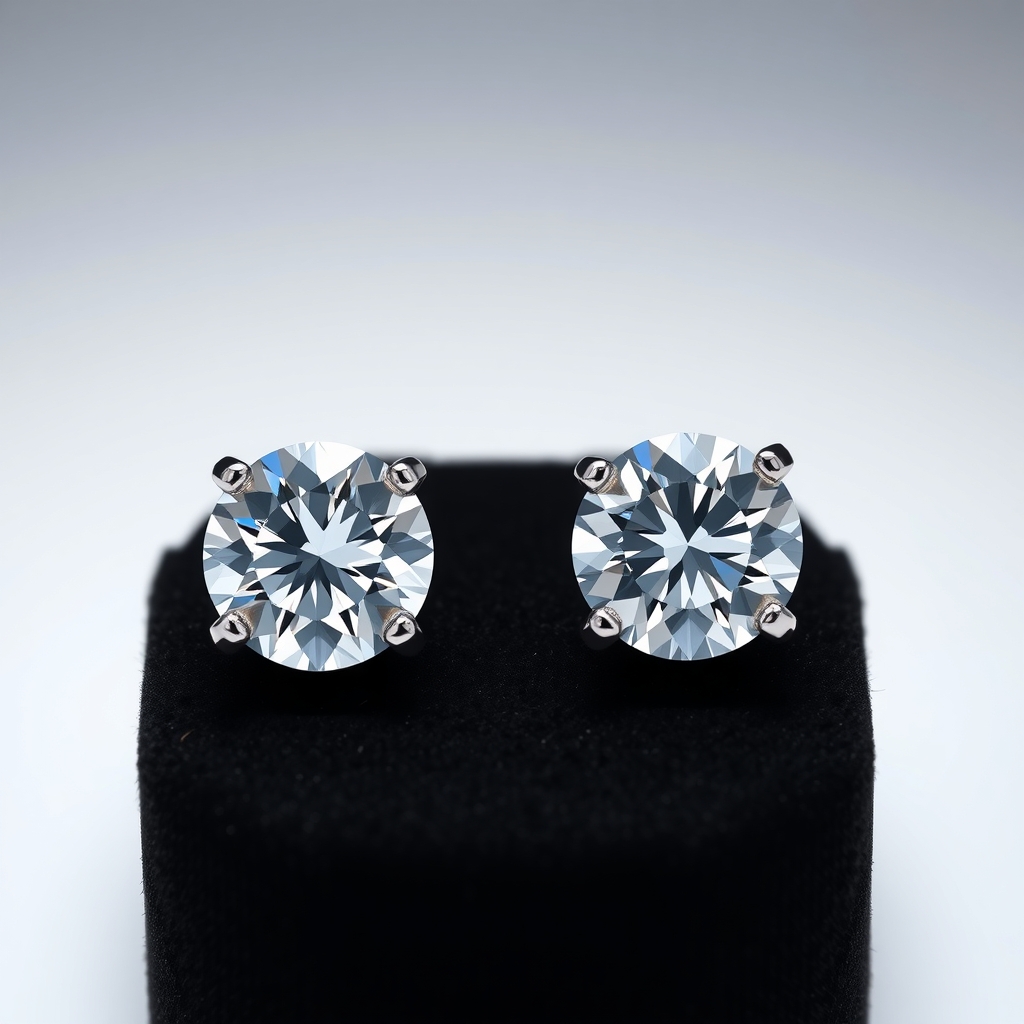 Moissanite stud earrings